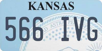 KS license plate 566IVG