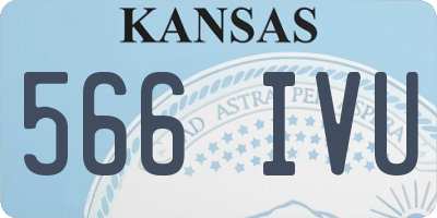 KS license plate 566IVU