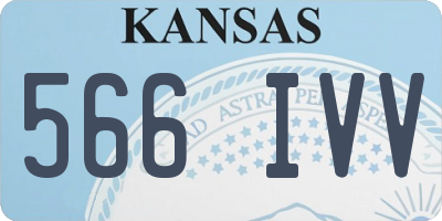 KS license plate 566IVV
