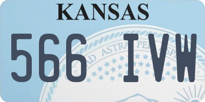KS license plate 566IVW