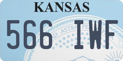 KS license plate 566IWF