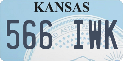 KS license plate 566IWK