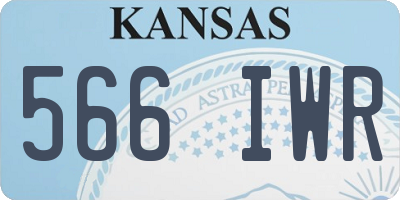 KS license plate 566IWR