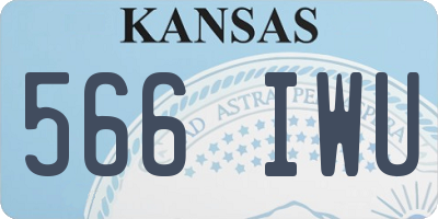 KS license plate 566IWU