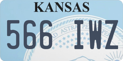 KS license plate 566IWZ