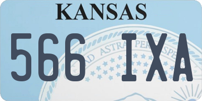 KS license plate 566IXA