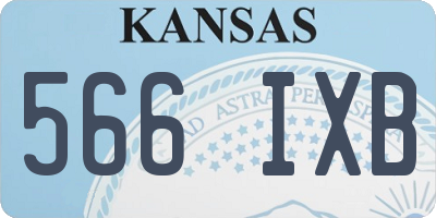 KS license plate 566IXB