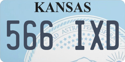 KS license plate 566IXD