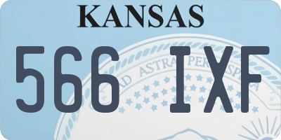 KS license plate 566IXF