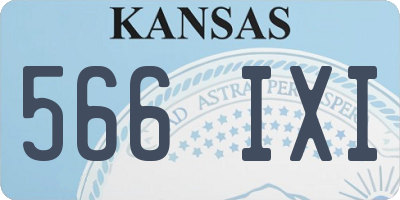 KS license plate 566IXI