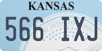 KS license plate 566IXJ