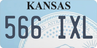 KS license plate 566IXL