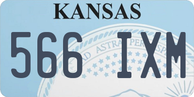KS license plate 566IXM