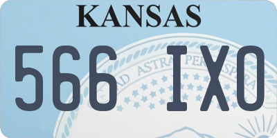 KS license plate 566IXO