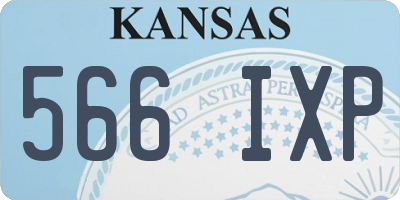 KS license plate 566IXP