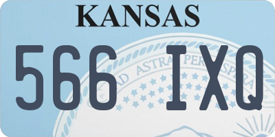 KS license plate 566IXQ