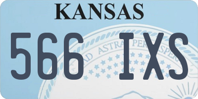 KS license plate 566IXS