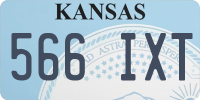 KS license plate 566IXT