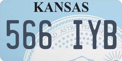 KS license plate 566IYB