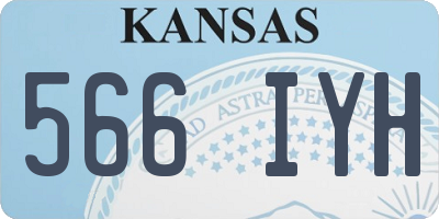 KS license plate 566IYH