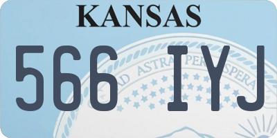 KS license plate 566IYJ