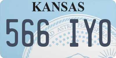 KS license plate 566IYO