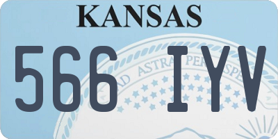 KS license plate 566IYV