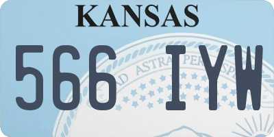 KS license plate 566IYW
