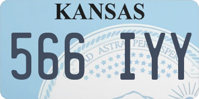 KS license plate 566IYY