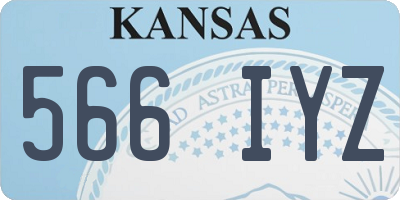 KS license plate 566IYZ