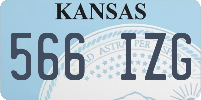 KS license plate 566IZG