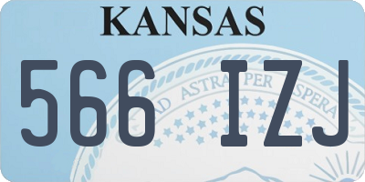 KS license plate 566IZJ