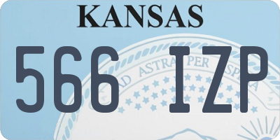 KS license plate 566IZP