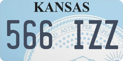 KS license plate 566IZZ