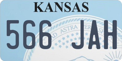 KS license plate 566JAH