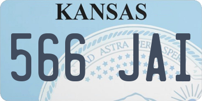 KS license plate 566JAI