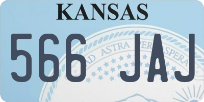 KS license plate 566JAJ