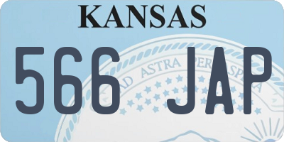 KS license plate 566JAP