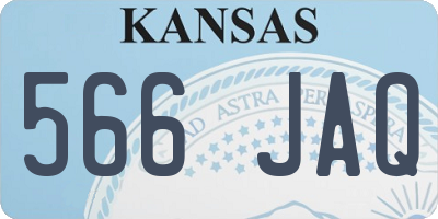 KS license plate 566JAQ