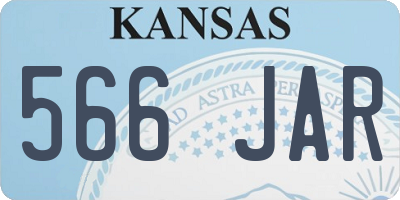KS license plate 566JAR