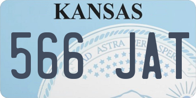 KS license plate 566JAT
