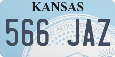 KS license plate 566JAZ