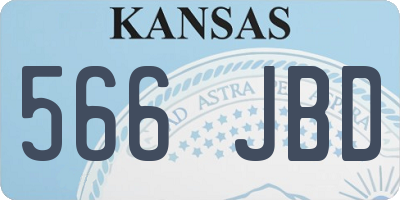 KS license plate 566JBD