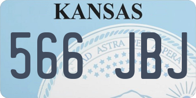 KS license plate 566JBJ