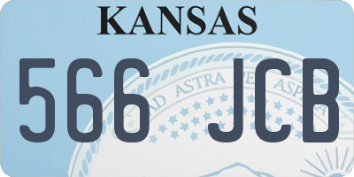KS license plate 566JCB