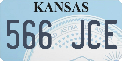 KS license plate 566JCE