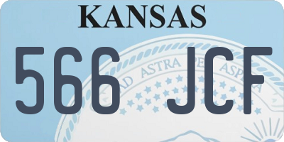 KS license plate 566JCF