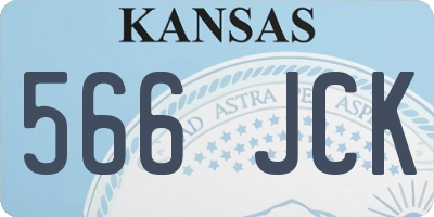 KS license plate 566JCK