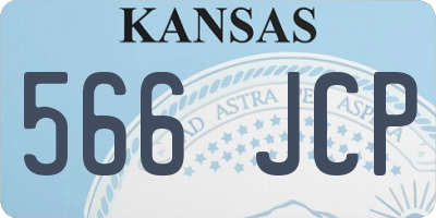 KS license plate 566JCP