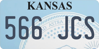 KS license plate 566JCS